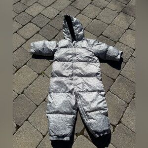 GAP Baby Gray Textured Snowsuit